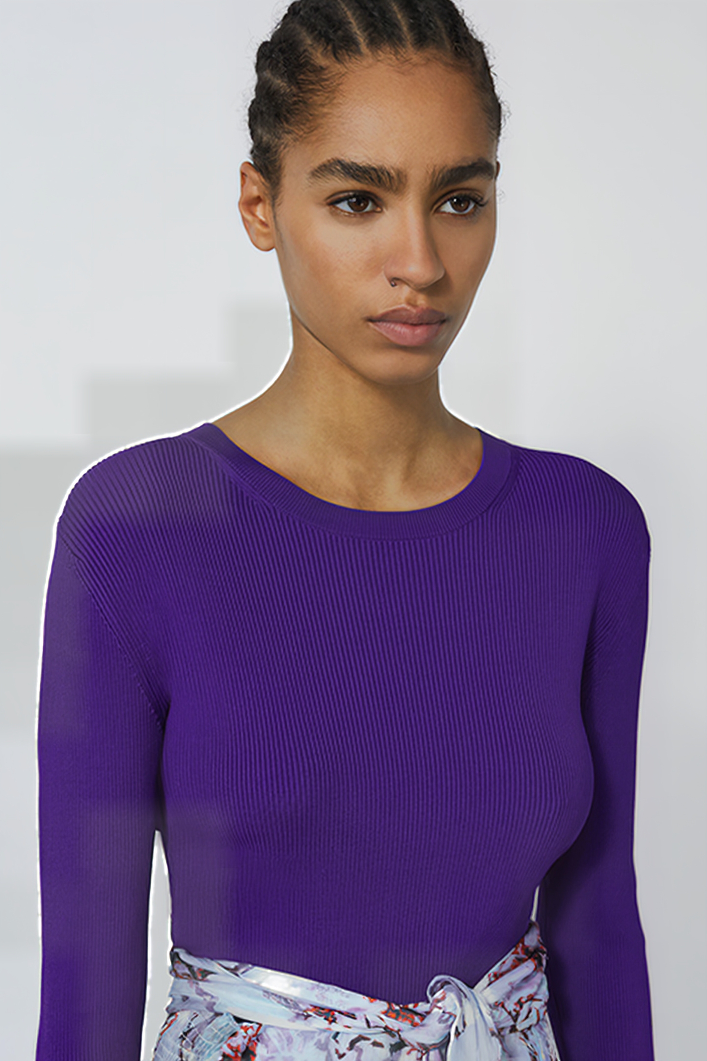 ADAYA KNITTED SWEATER IN PURPLE 4