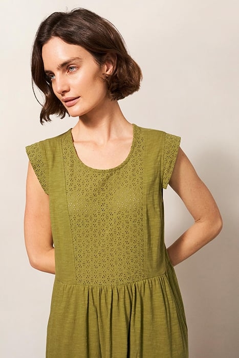 VIOLET JERSEY BRODERIE DRE MID GREEN 4