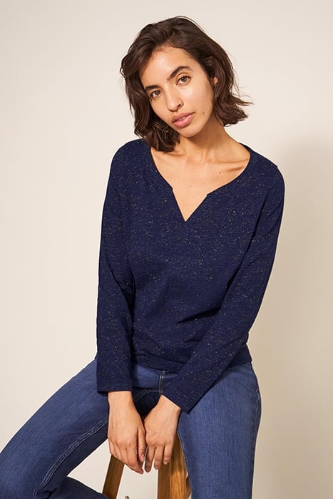 NELLY  SPARKLE TEE DARK NAVY 3