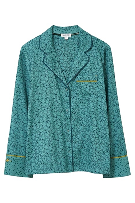 NINA  PJ SHIRT TEAL 3