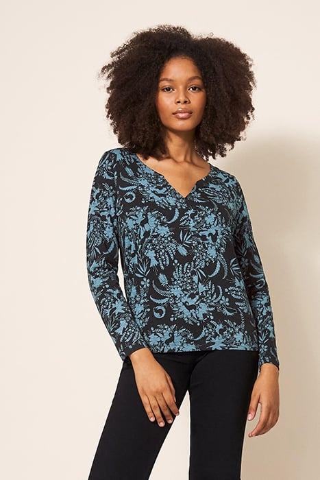 NELLY  PRINTED TEE BLUE PRINTED 1