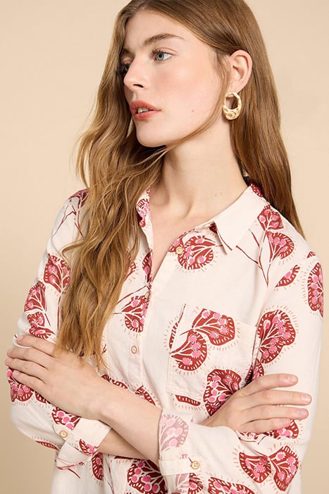 SOPHIE  COTTON SHIRT IVORY PRINTED 4