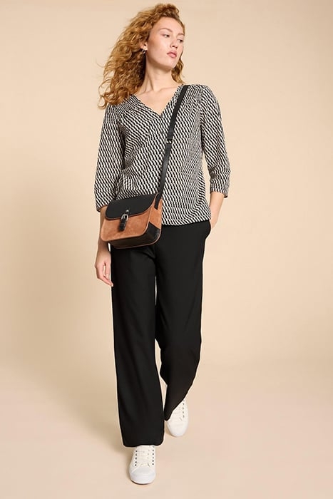 RAE  COTTON TOP BLACK PRINTED 2