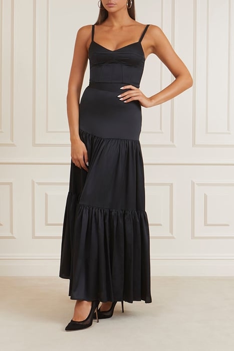 SUSANNE SKIRT SOLID JET BLACK 5