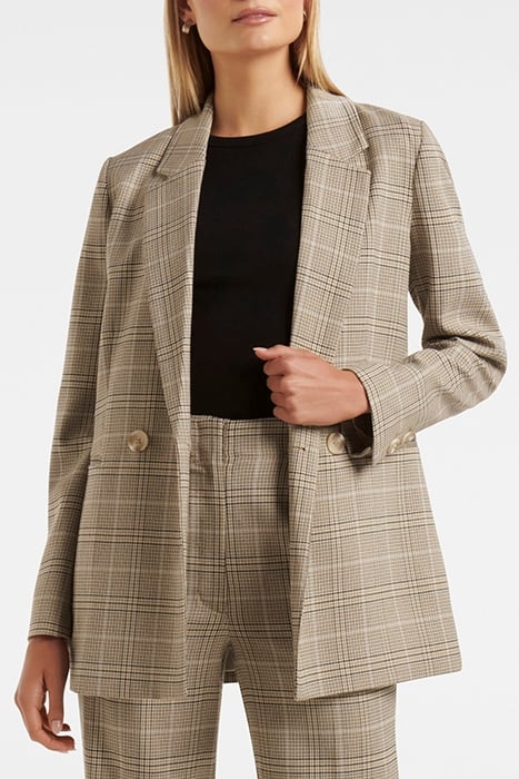 FIONA CHECK DOUBLE BREASTED BLAZER CHECK 1