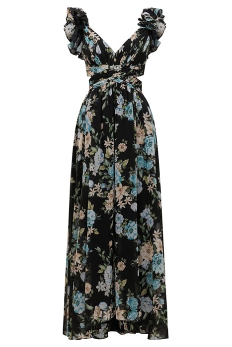 SELENA RUFFLE SHOULDER MAXI DAYTON FLORAL 3