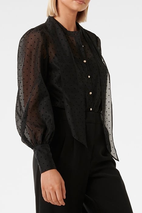 VIENNA ORGANZA BLOUSE BLACK 5
