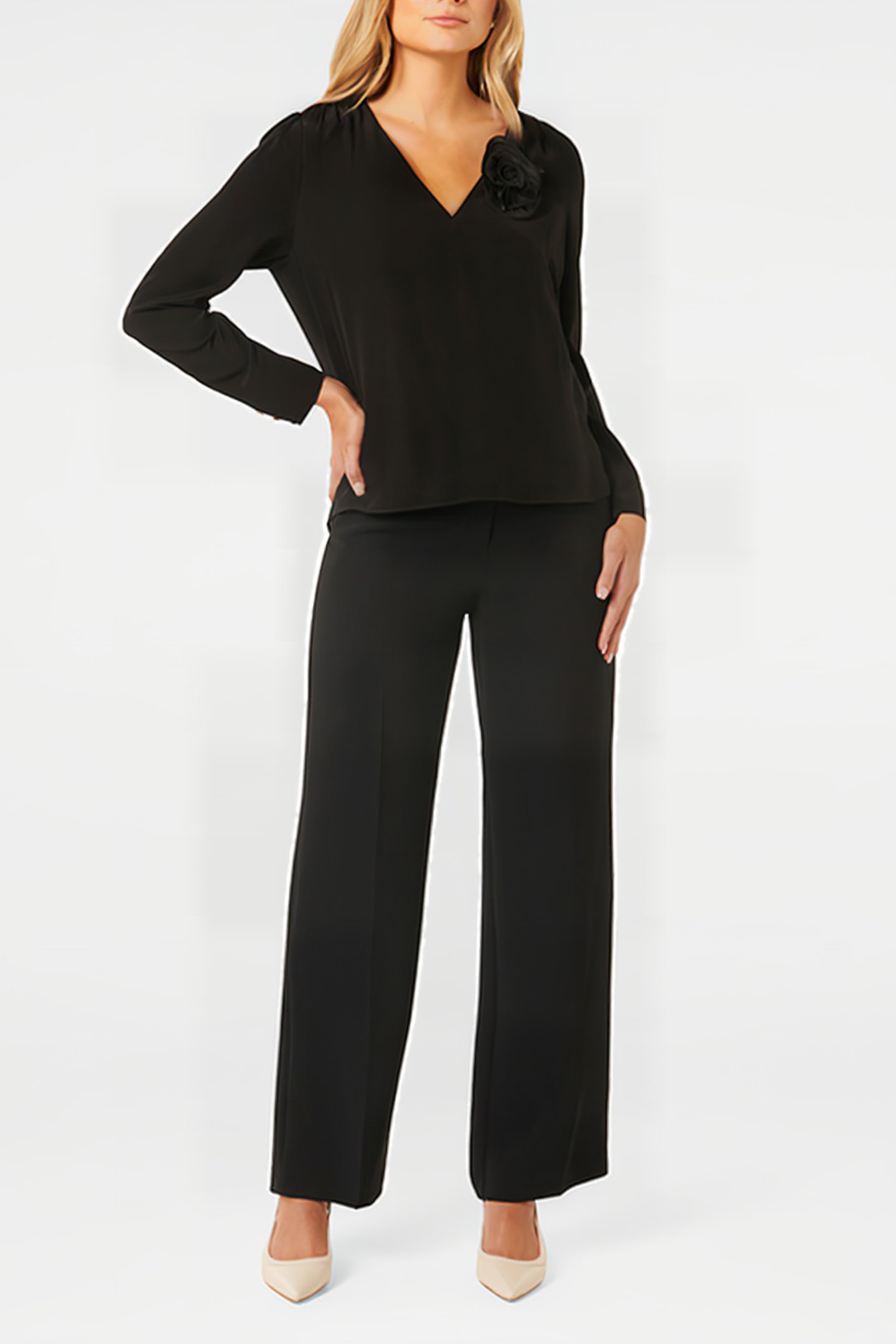 TIFFANY ROSETTE TOP BLACK 3