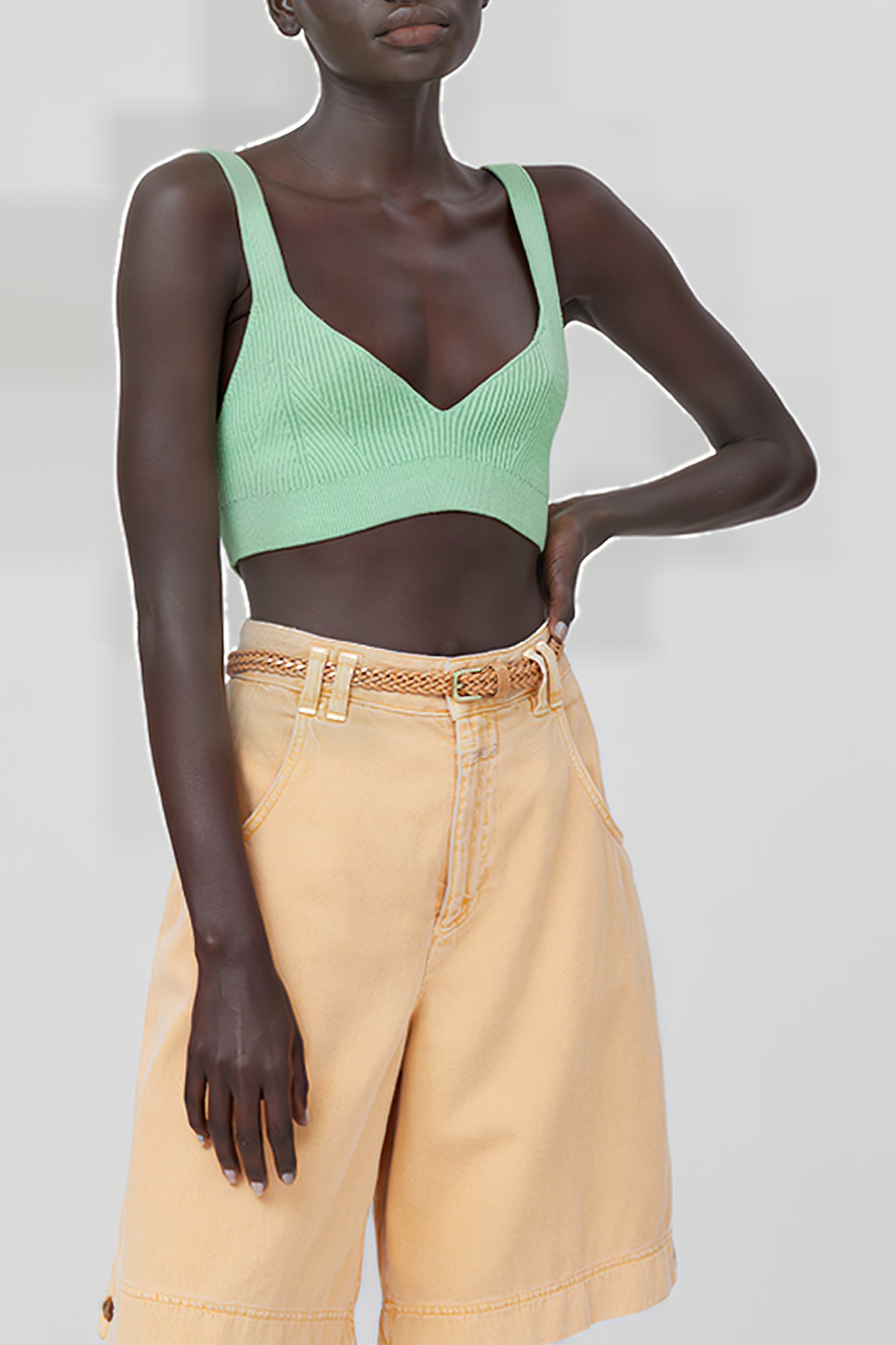 KNITTED BRA UNDERWEAR (BRA) APPLE GREEN 1