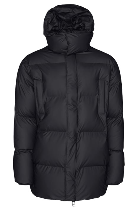 UNISEX HOODED PUFFER COAT BLACK 5