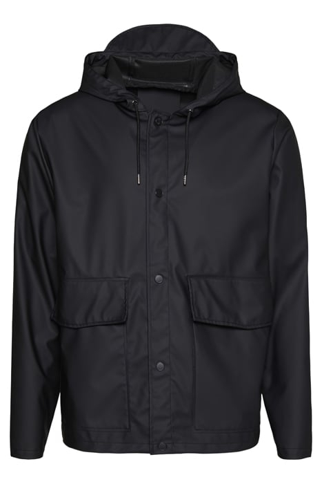 UNISEX SHORT HOODED COAT BLACK 5