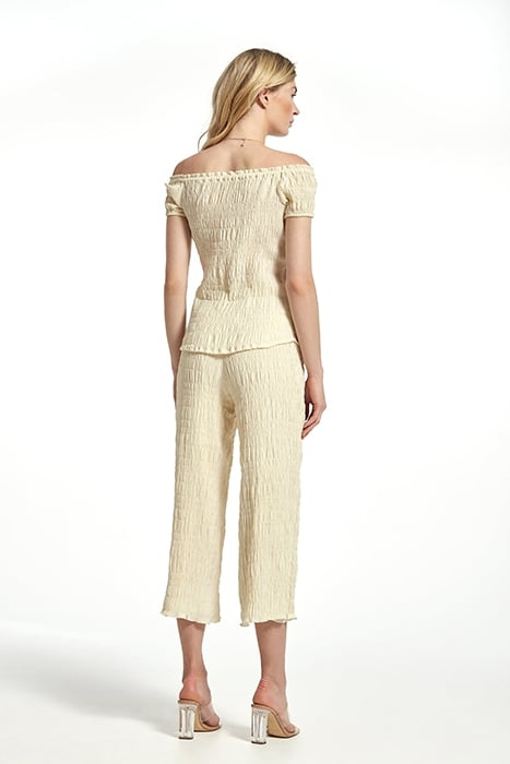 RUBBER STRYPES VOILE BRUNO TROUSERS BEIGE 2