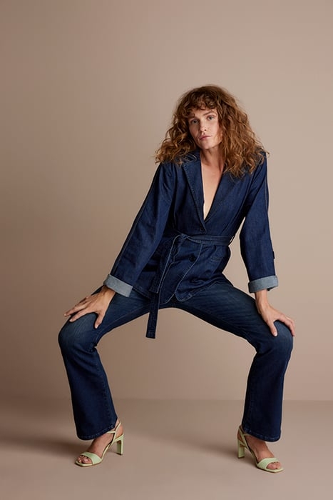 JULIET SKINNY FLARED JEANS JULIA MIDNIGHT DARK INDIGO 1