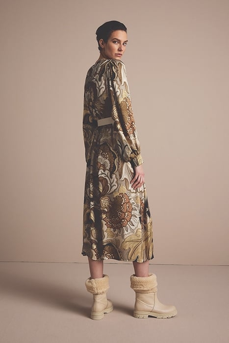 DRESS LONG VINTAGE FLOWER MULTICOLOUR 2