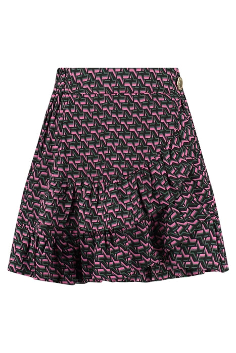 VANNA SKIRT BLACK/RASPBERRY ROSE 2