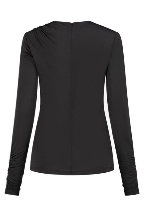 DRAPE SHOULDER TOP BLACK 2