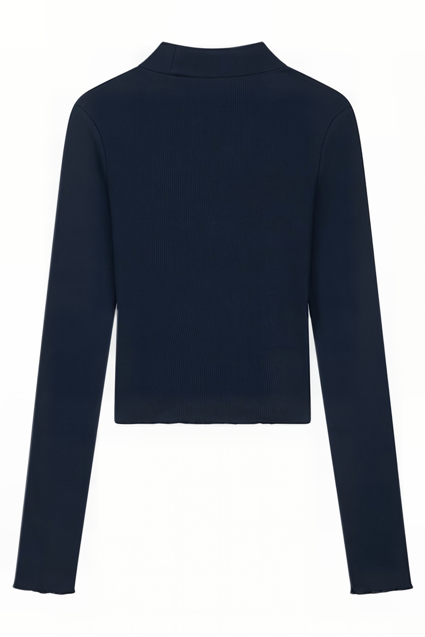 RIB TOP TURTLE LS CROPPED ROYAL BLUE 2