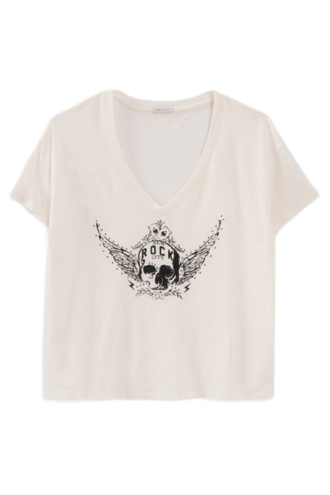 OFF-WHITE WINGED SKULL IMAGE T-SHIRT 3