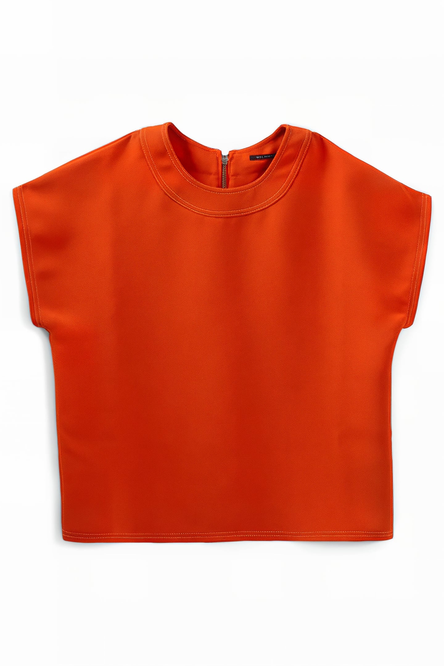 TANGERINE TOP EDGED WITH DOUBLE TOPSTITCHING 3