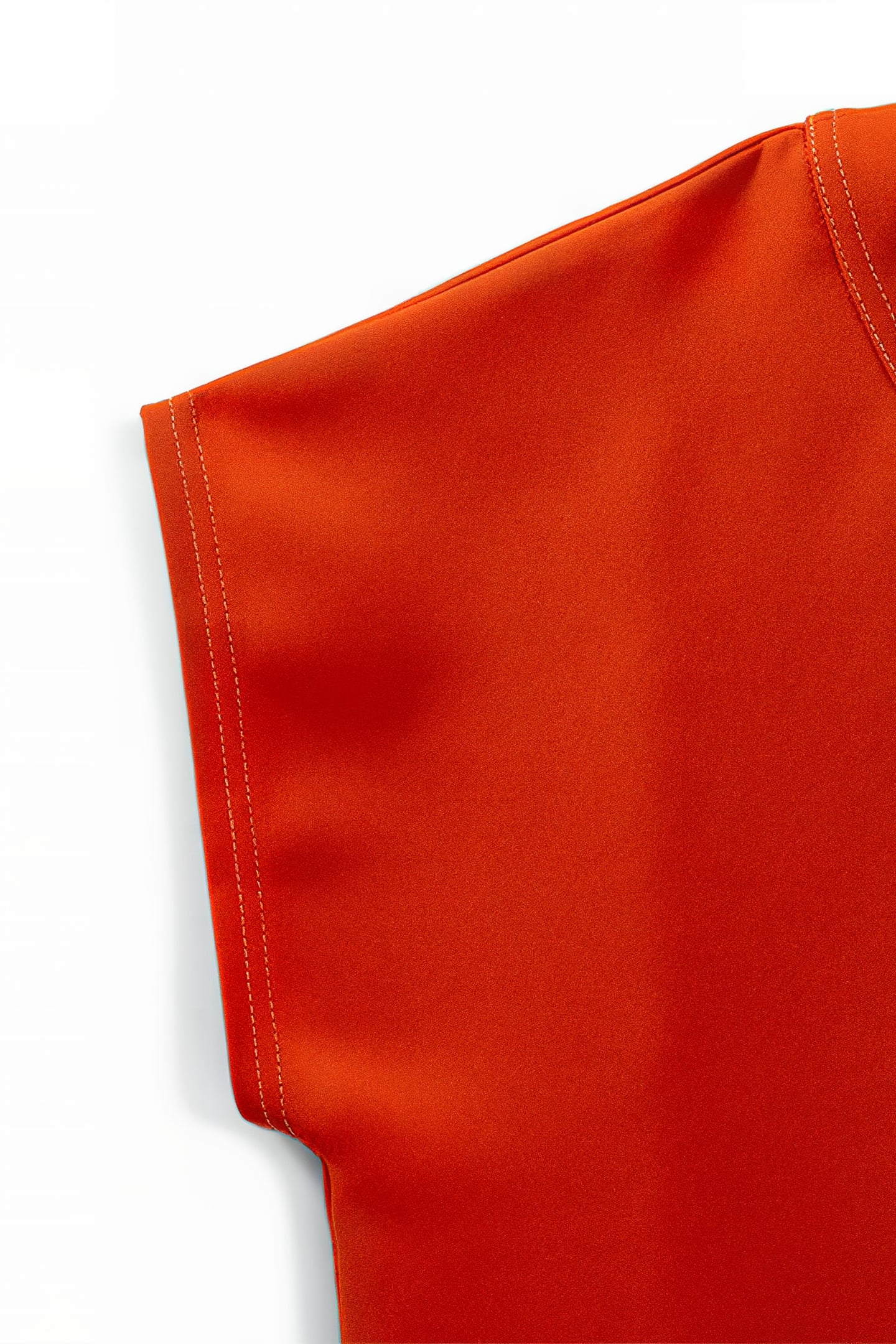 TANGERINE TOP EDGED WITH DOUBLE TOPSTITCHING 5