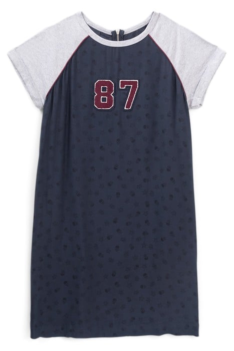 NAVY T-SHIRT DRESS WITH GREY SLEEVES 4