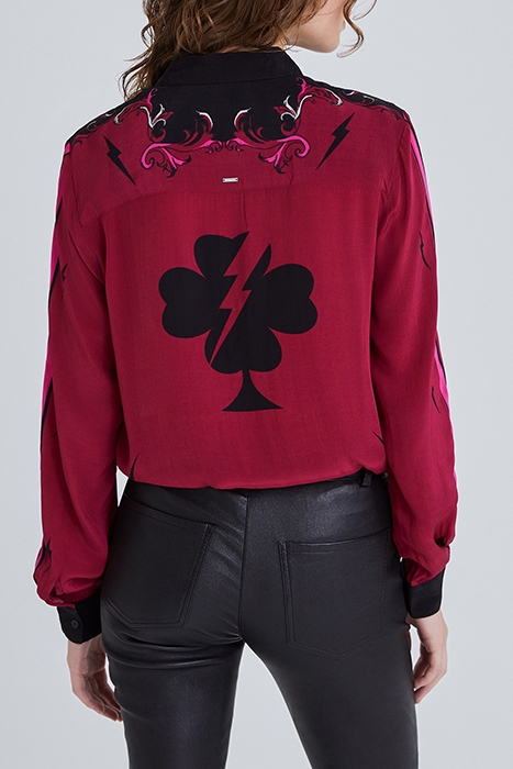 WOMEN'S PLACED PRINT VISCOSE SHIRT 2