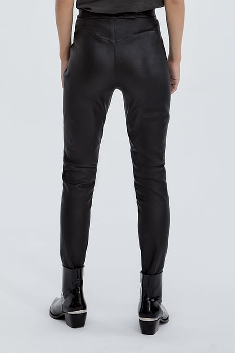 PURE EDITION LEATHER SLIM TROUSERS, ZIPPED POCKETS 2