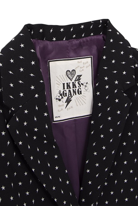 GIRLS’ BLACK MINIMALIST PRINT JACKET 4