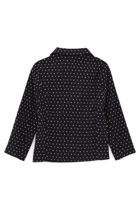 GIRLS’ BLACK MINIMALIST PRINT JACKET 2