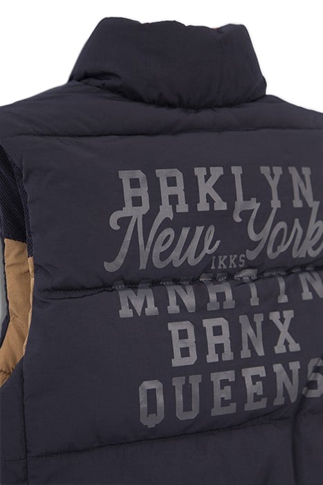 BOYS’ CAMEL AND NAVY REVERSIBLE BODYWARMER 6