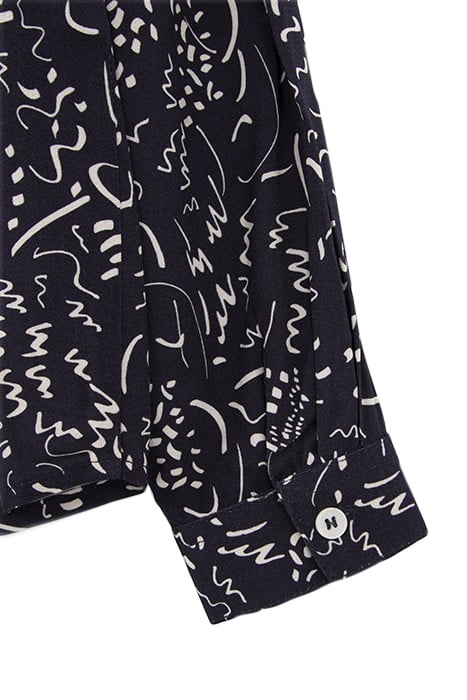 BOYS’ NAVY GRAFFITI PRINT LENZING™ ECOVERO™ SHIRT 6