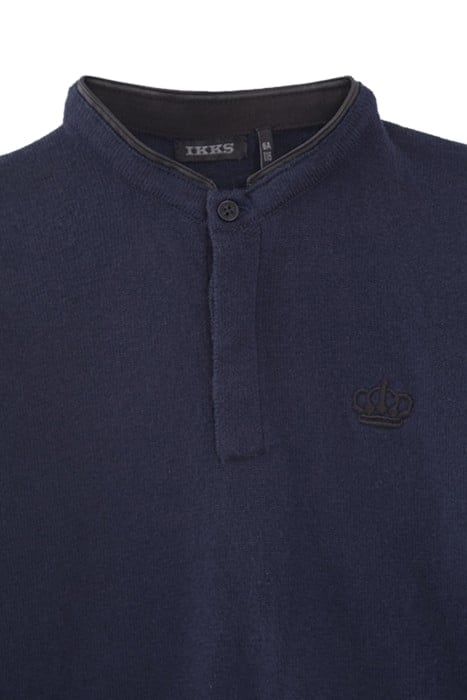 BOYS’ NAVY KNIT BUTTON-NECK SWEATER 4