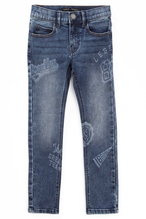 BOYS’ BLUE SLIM JEANS WITH PRINT 1