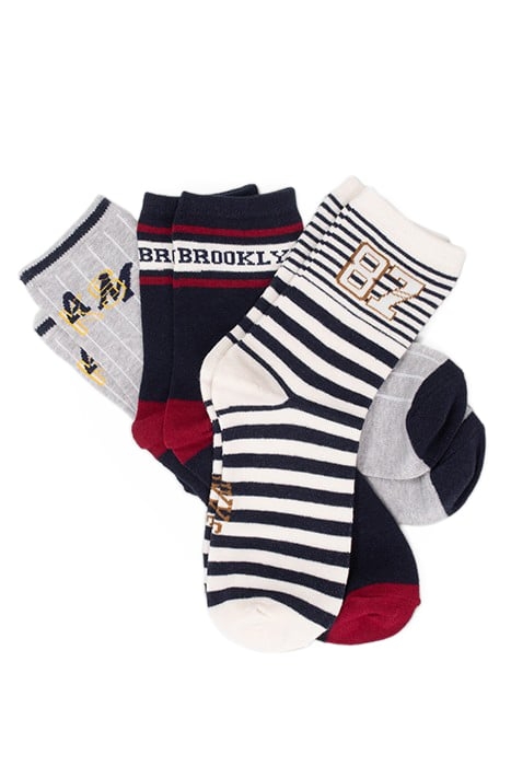 BOYS’ NAVY/WHITE/GREY SOCKS 3