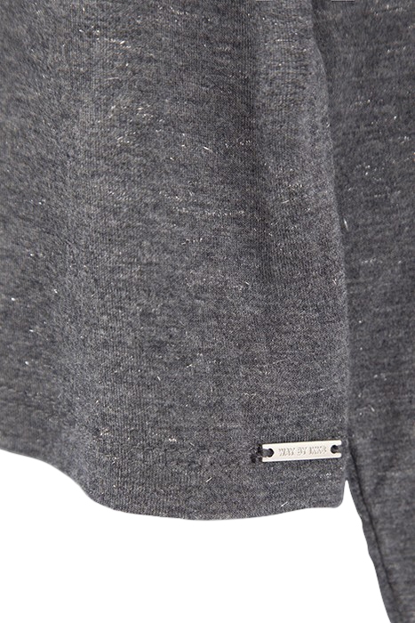 GIRLS’ GREY LUREX T-SHIRT WITH METAL DECOR ON SLEEVES 6