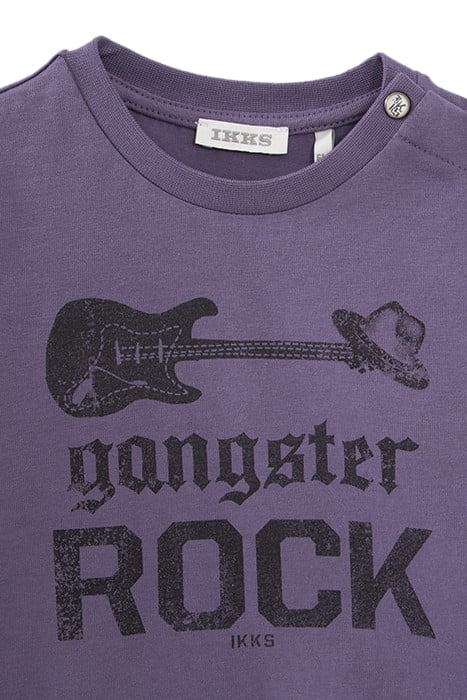 BABY BOYS’ VIOLET ORGANIC T-SHIRT, ROCK PRINT FRONT/BACK 3