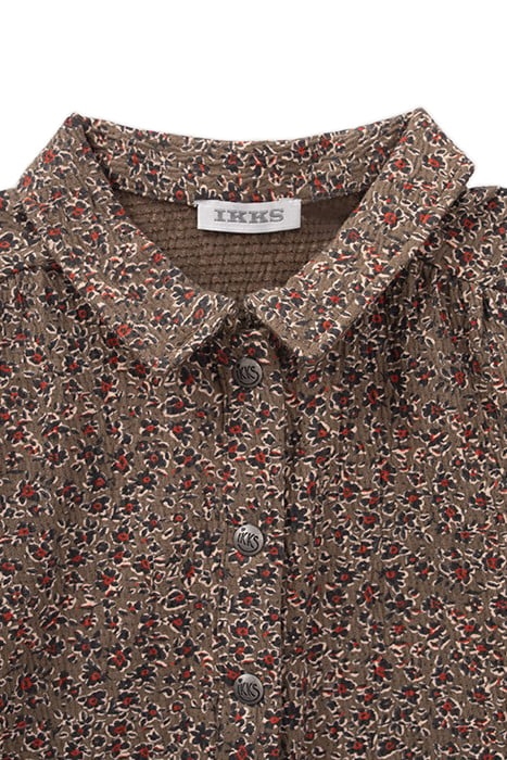BABY GIRLS’ KHAKI LEOPARD FLORAL PRINT BLOUSE 3