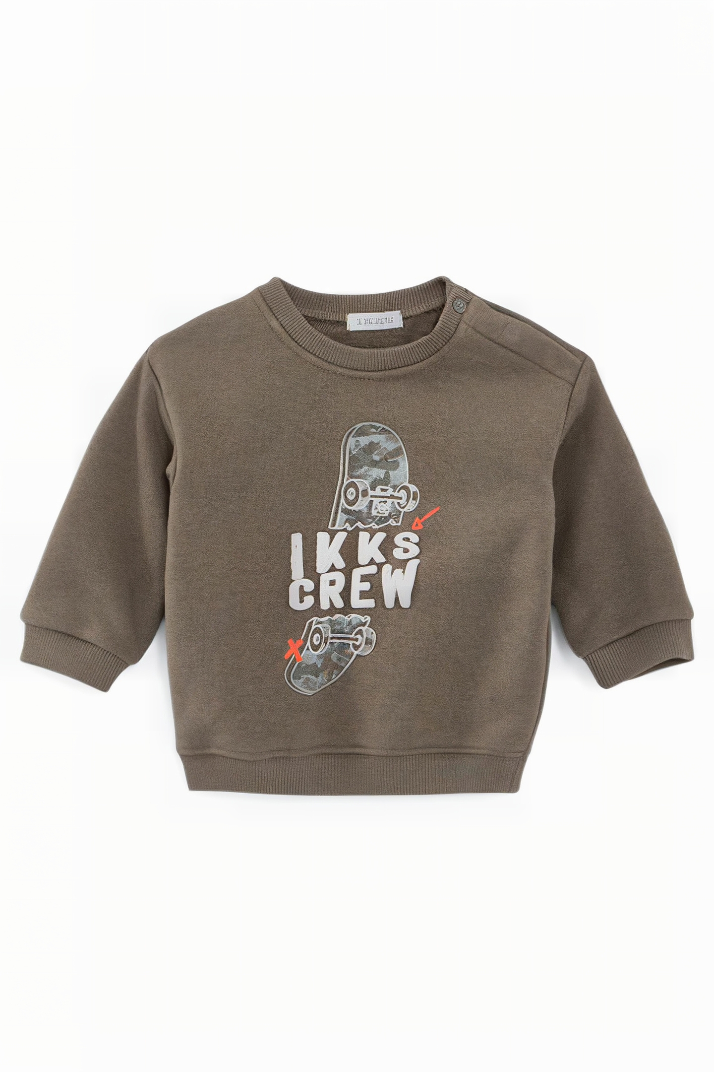 BABY BOYS’ CAMOUFLAGE JOGGERS AND KHAKI SWEATSHIRT OUTFIT 3