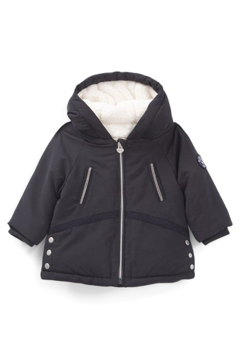 BABY GIRLS’ NAVY FUR-LINED HOODED PARKA 1