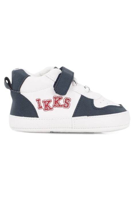 BABY BOYS’ NAVY AND WHITE VELCRO TRAINERS 1