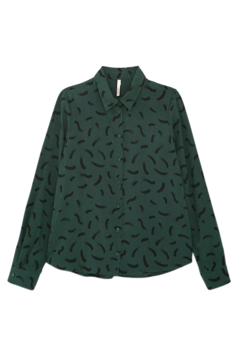 IMPERIAL GREEN WAVE PRINT SHIRT 4