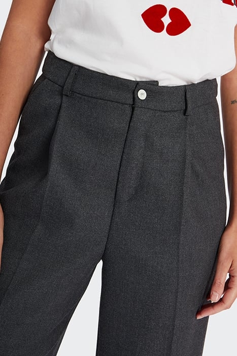 CHARCOAL CROPPED SUIT TROUSERS 5