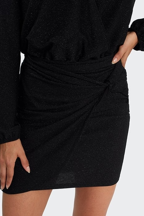 BLACK SHINY KNIT SHORT SKIRT 4