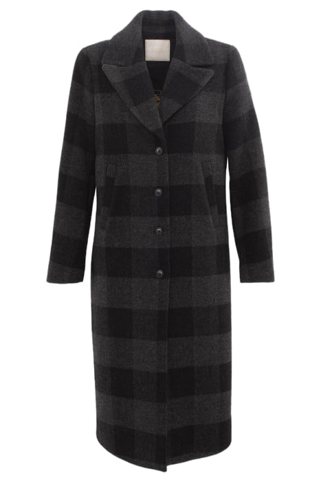 CHARCOAL CHECK LONG COAT 4