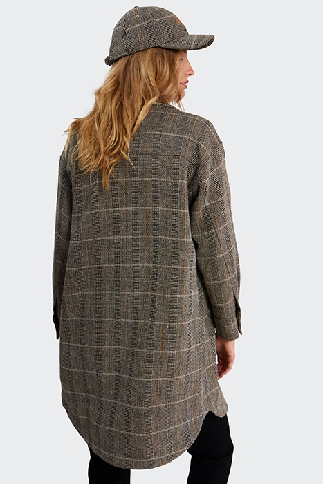 CHESTNUT CHECK OVERSHIRT-STYLE COAT 2