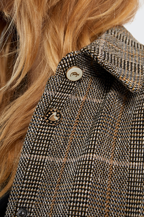 CHESTNUT CHECK OVERSHIRT-STYLE COAT 6