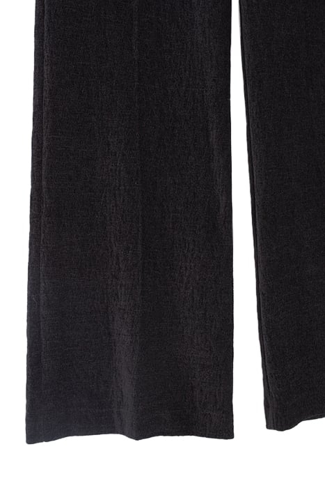BLACK VELVET WIDE-LEG TROUSERS 8