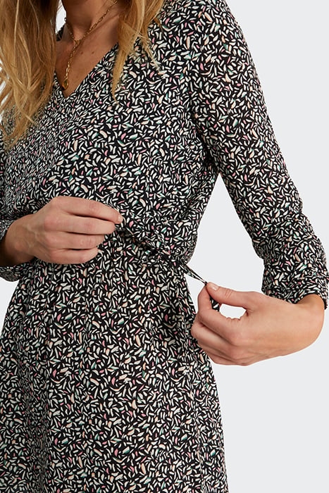 BLACK LEAF PRINT DRESS 6