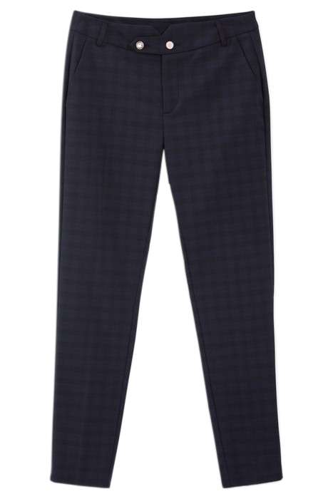NAVY CHECK SUIT TROUSERS 2