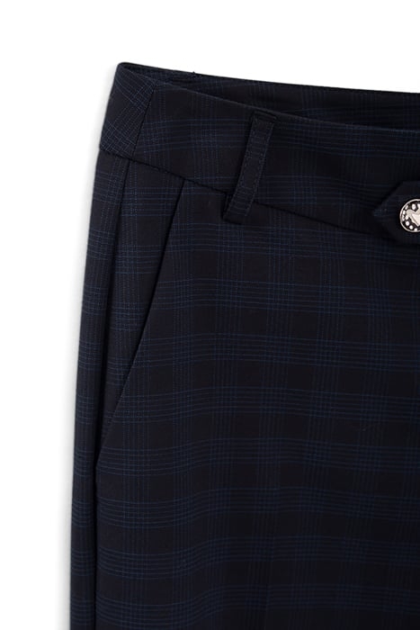 NAVY CHECK SUIT TROUSERS 6